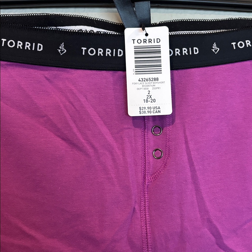 Torrid Women's Purple Intimates Pajama Set - Picture 2 of 5